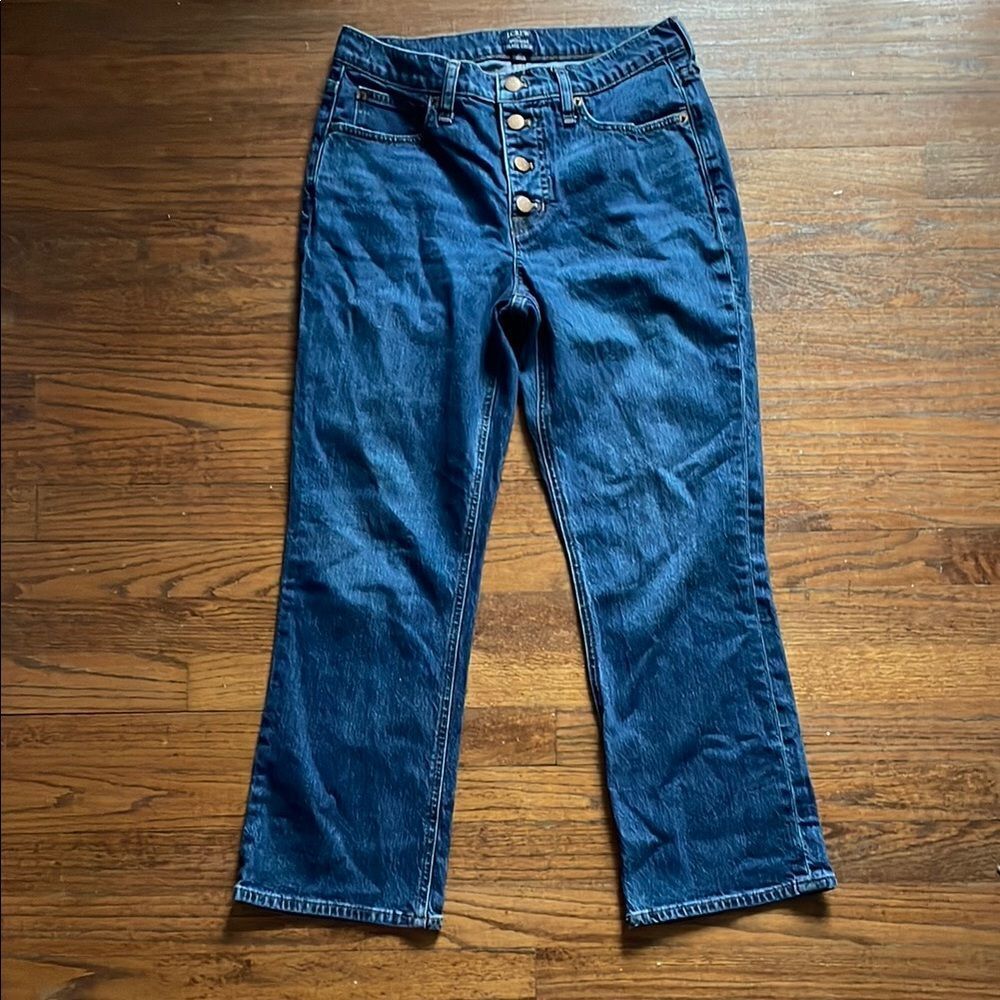 J. Crew Mid Rise Flare Crop Jeans
